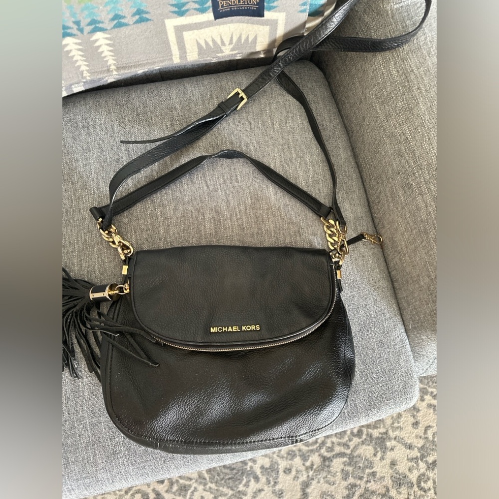 Michael Kors Black Leather Crossbody